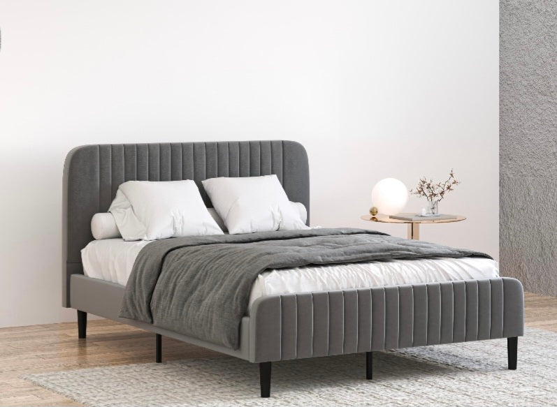 מיטה זוגית מרופדת כולל מזרן דגם סוואנה