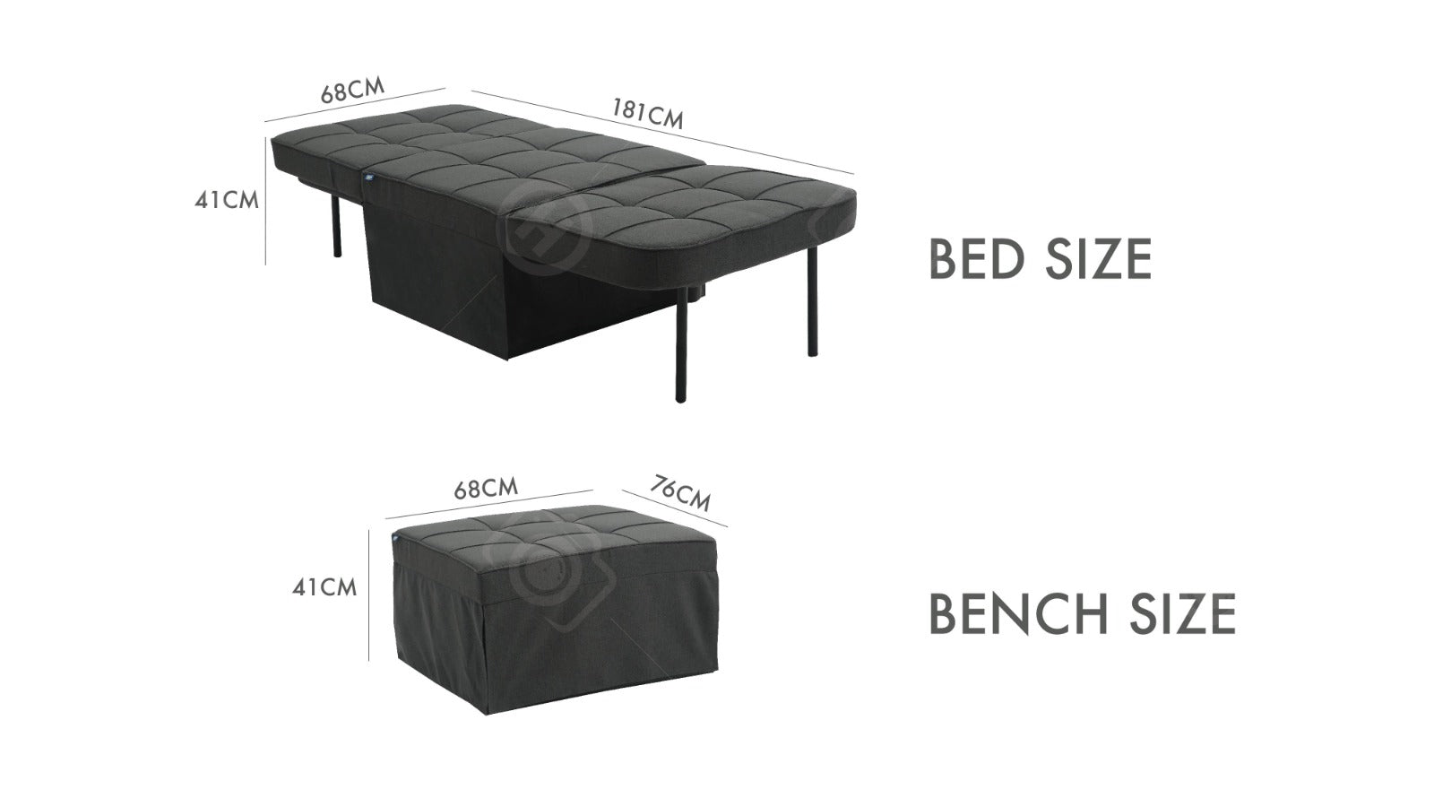 מיטה נפתחת וארגז אחסון במוצר אחד